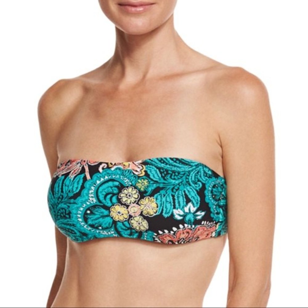 Splendid Bandeau Bikini Top Farmhouse Floral S NWT